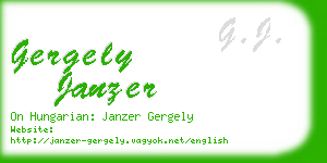 gergely janzer business card